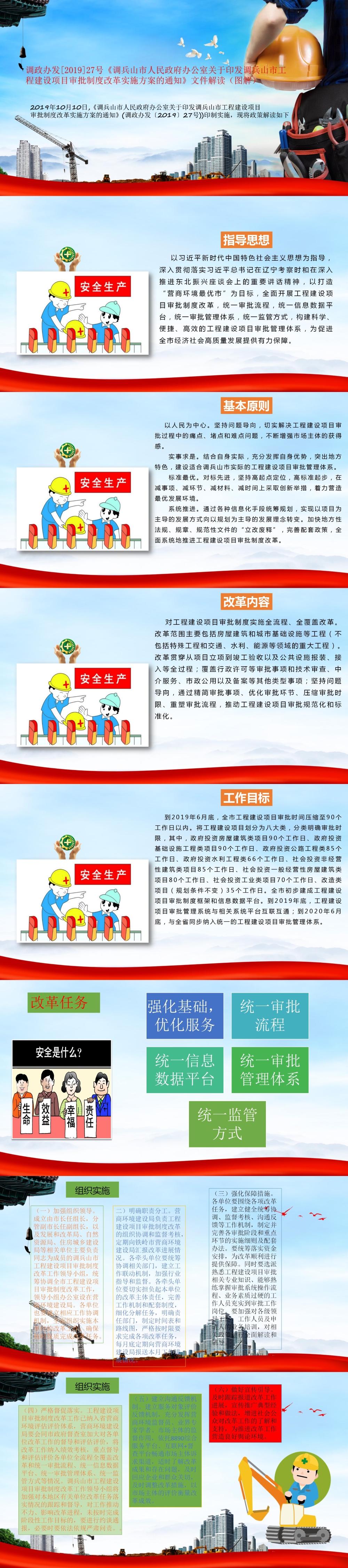 调政办发[2019]27号《调兵山市人民政府办公室关于印发调兵山市工程建设项目审批制度改革实施方案的通知》文件解读（图解）